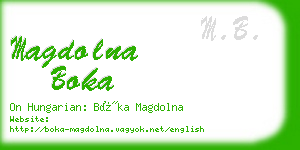 magdolna boka business card